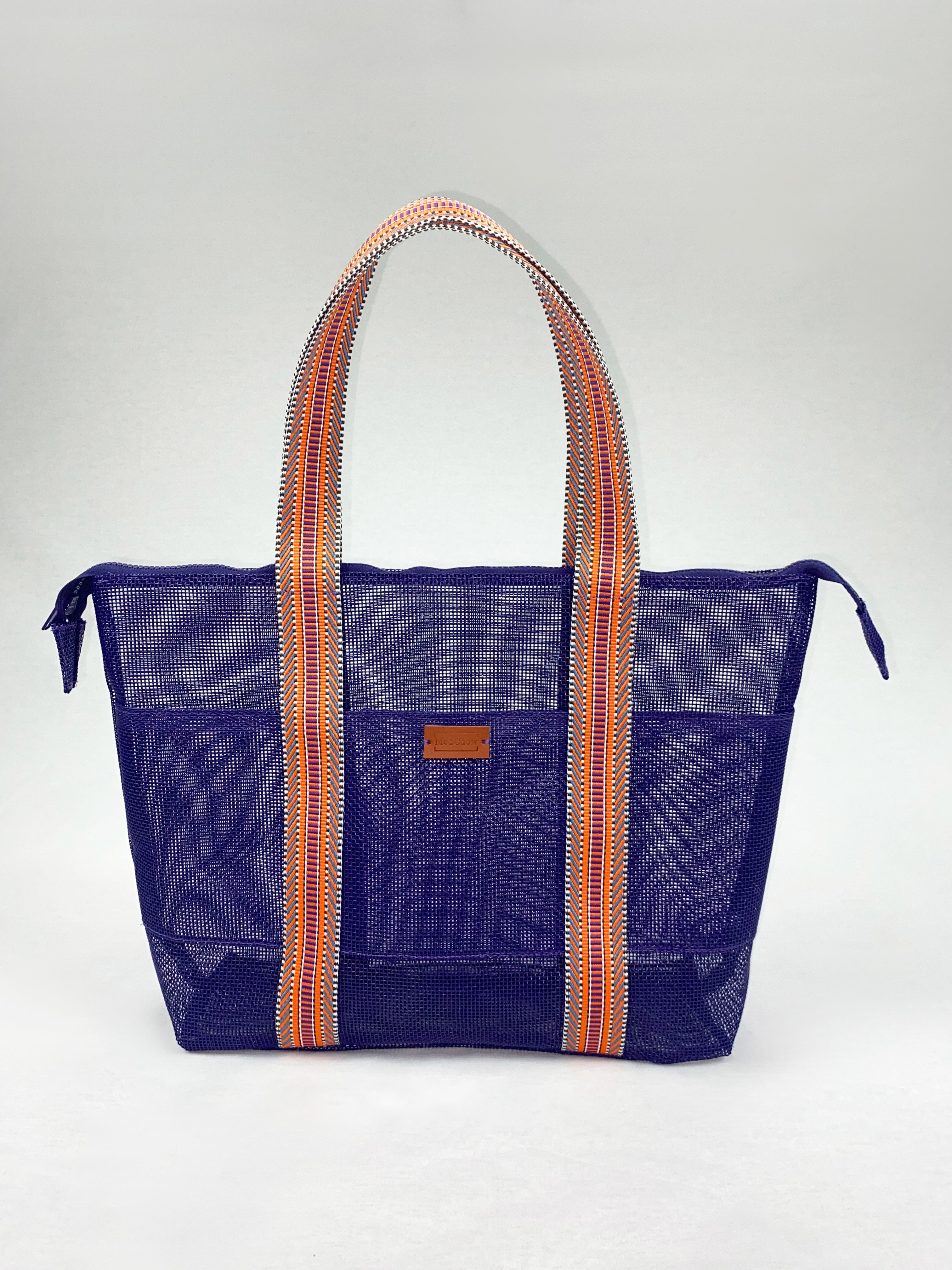 Purple beach bag online